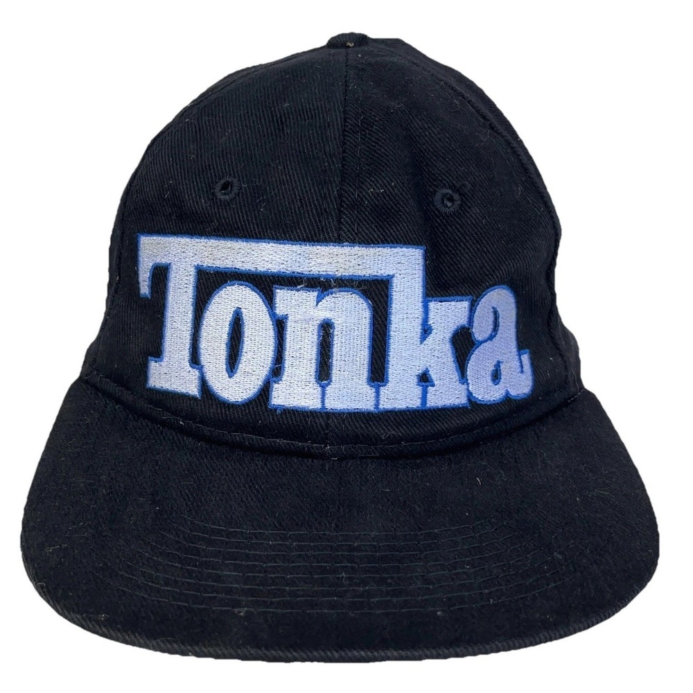 Vintage Nascar Hat Cap Snap Back Black USA 90s Y2K Tonka‎ Trucks Toys Jon Wood